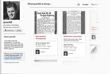 Profile page on Tampa Bay Times Archive