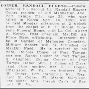 Obituary for Randall Eusene COINER